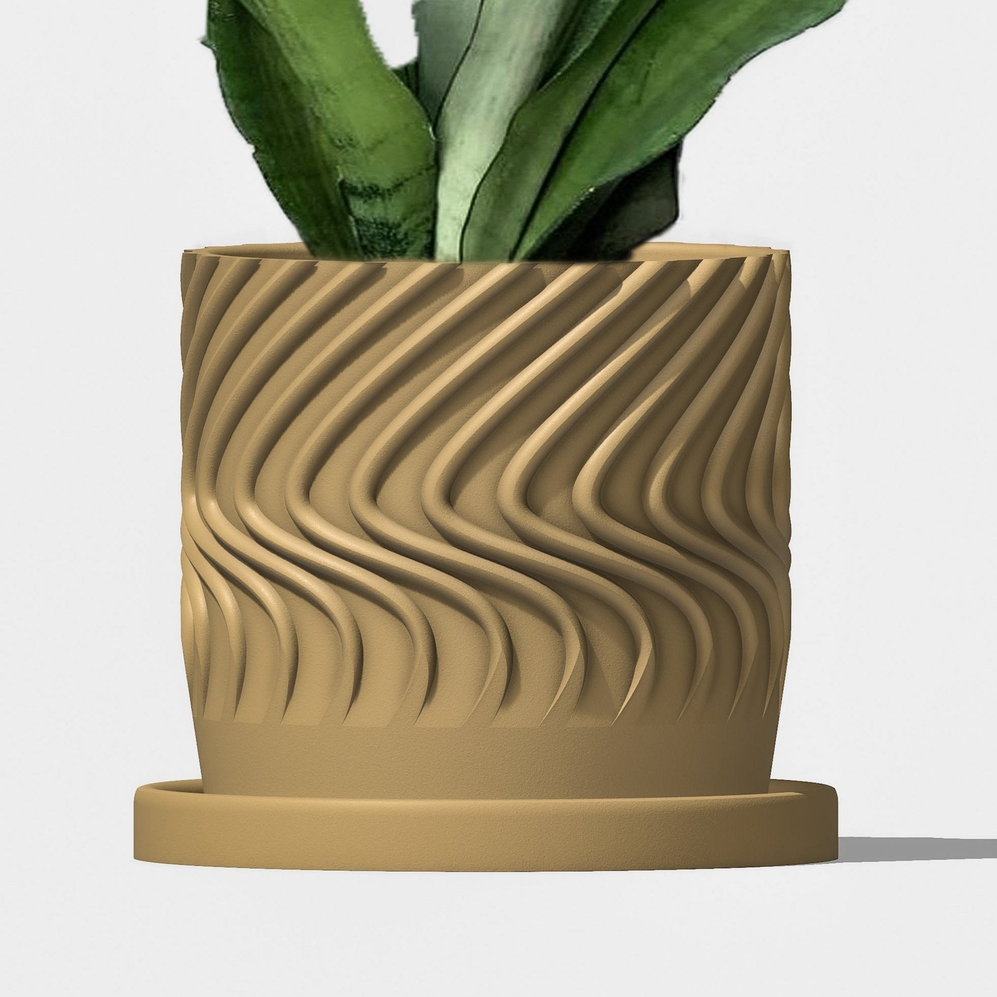 Swirl Planter - Rosebud HomeGoods 4 Black Without Drip Tray MODERN HOME GOOD