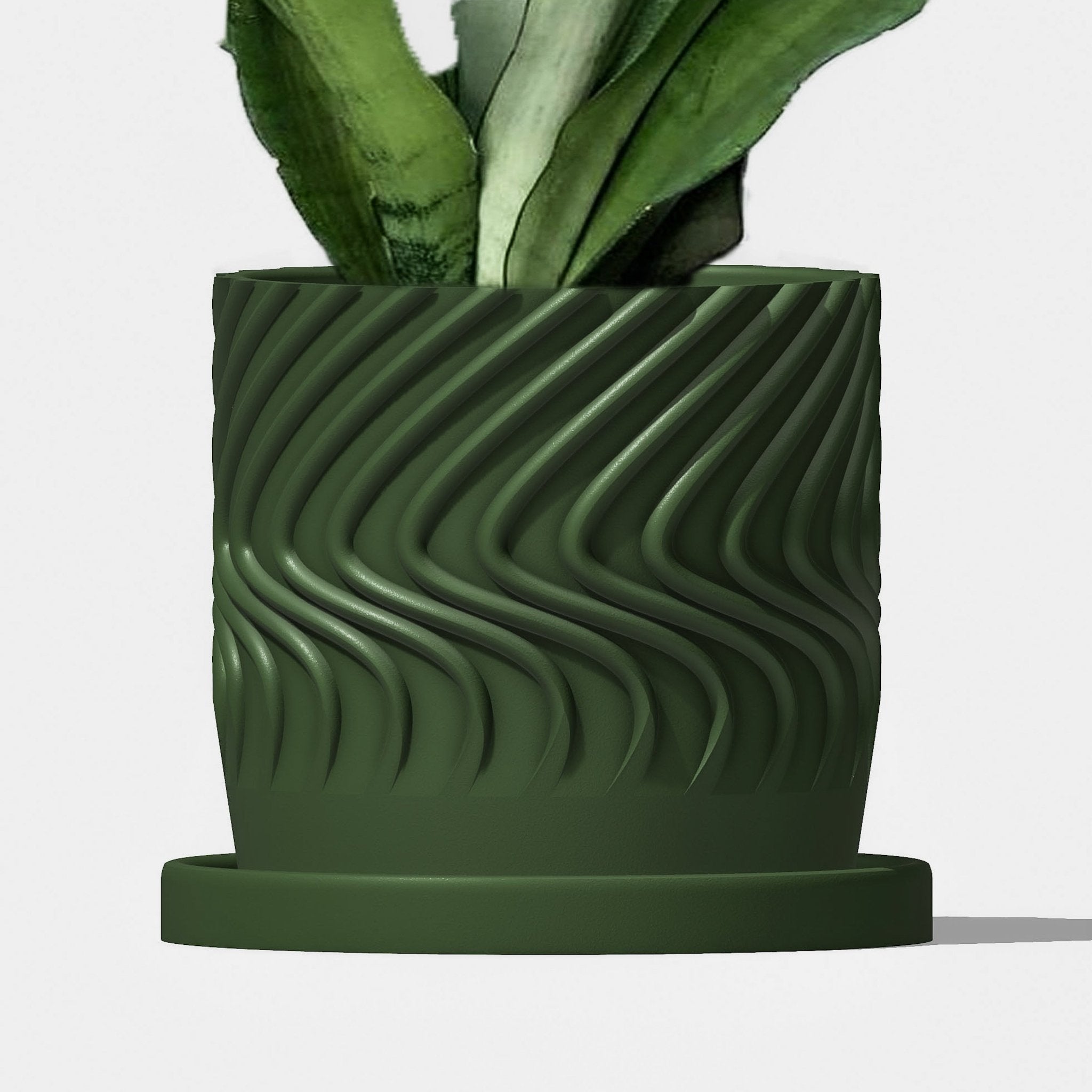 Swirl Planter - Rosebud HomeGoods 4 Black Without Drip Tray MODERN HOME GOOD