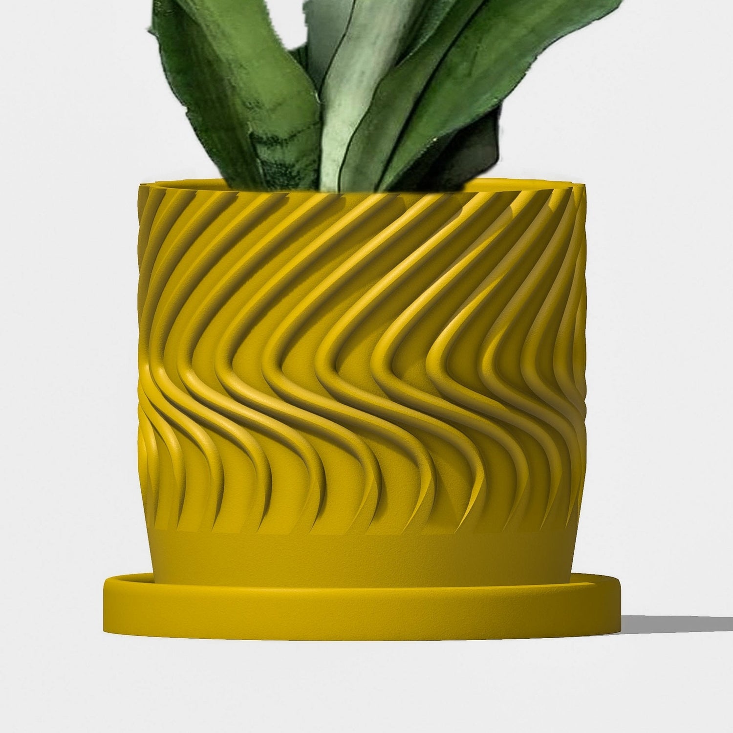 Swirl Planter - Rosebud HomeGoods 4 Black Without Drip Tray MODERN HOME GOOD