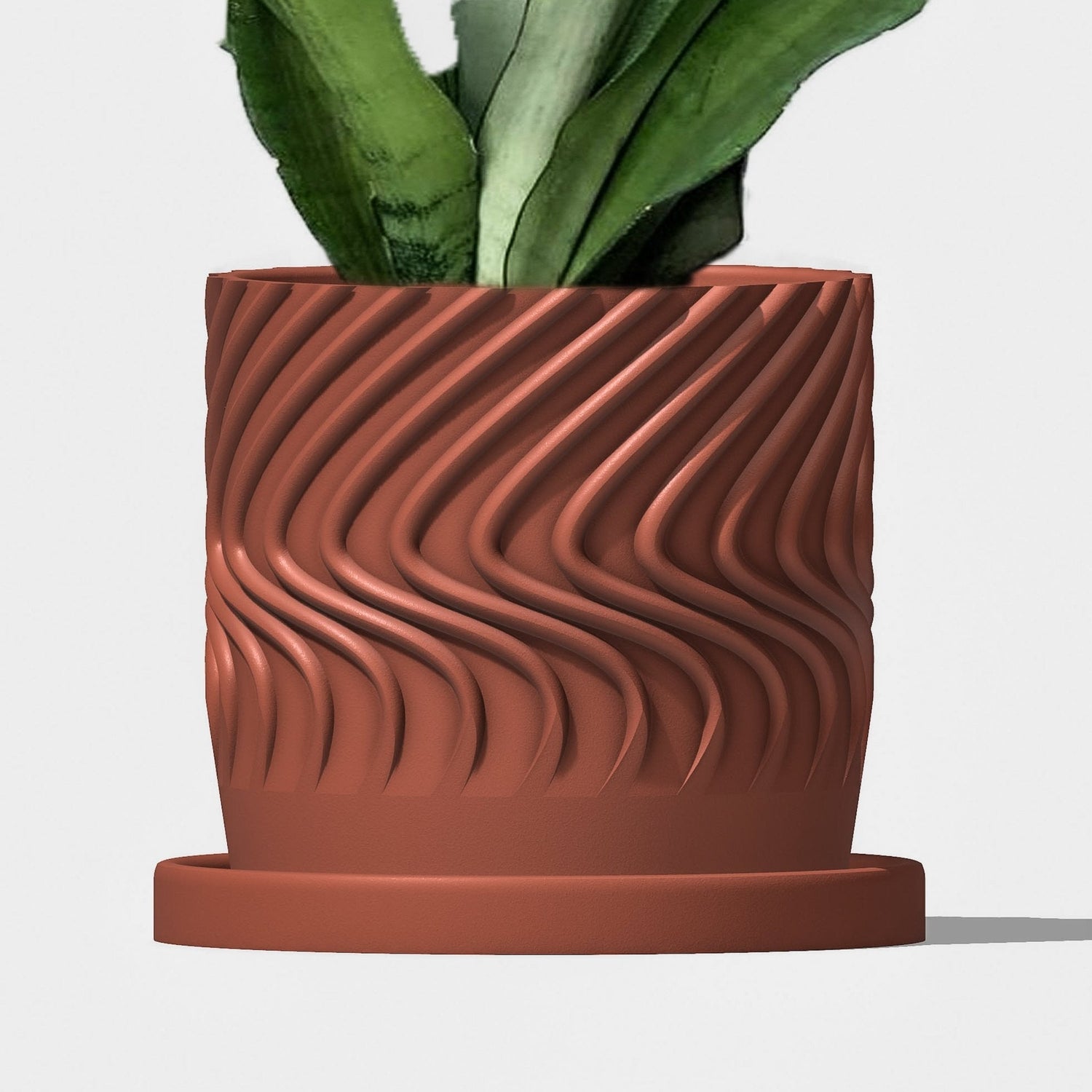Swirl Planter - Rosebud HomeGoods 4 Black Without Drip Tray MODERN HOME GOOD