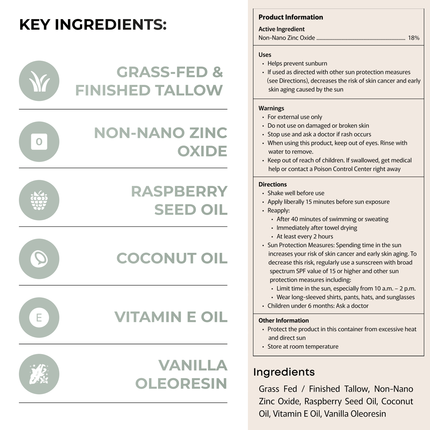 Tallow Mineral Sunscreen - My American Goods