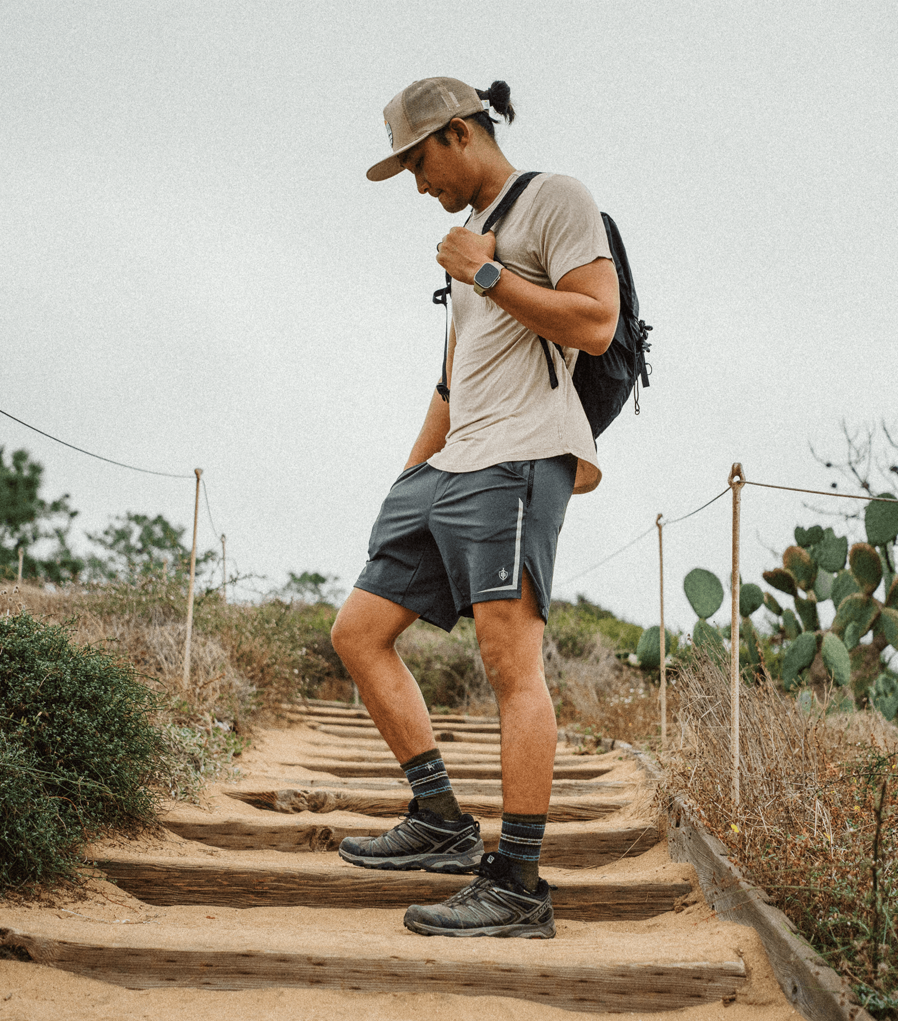 Bamtech Shirt Bamboo Swift Curve-Hem T-Shirt - Sandstone