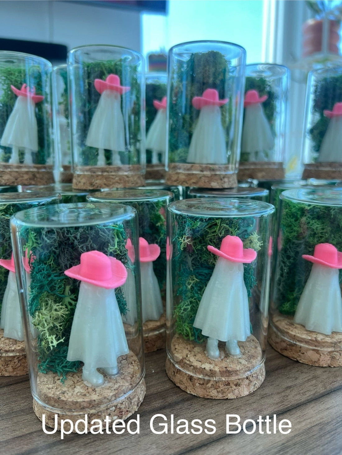 Ghost in a Bottle with Pink Cowboy Hat - My American Goods