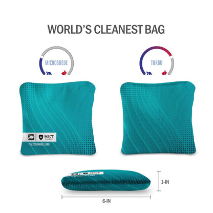 Teal NXT Shield Cornhole Bags
