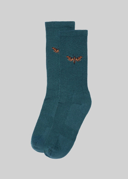 American Trench Socks teal moth / m The Zoo Crew