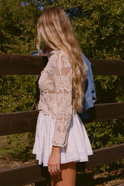 Bondi Sand Lace Boho Top