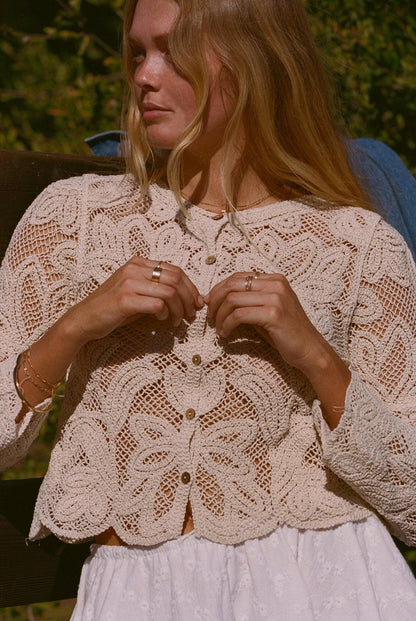 Bondi Sand Lace Boho Top