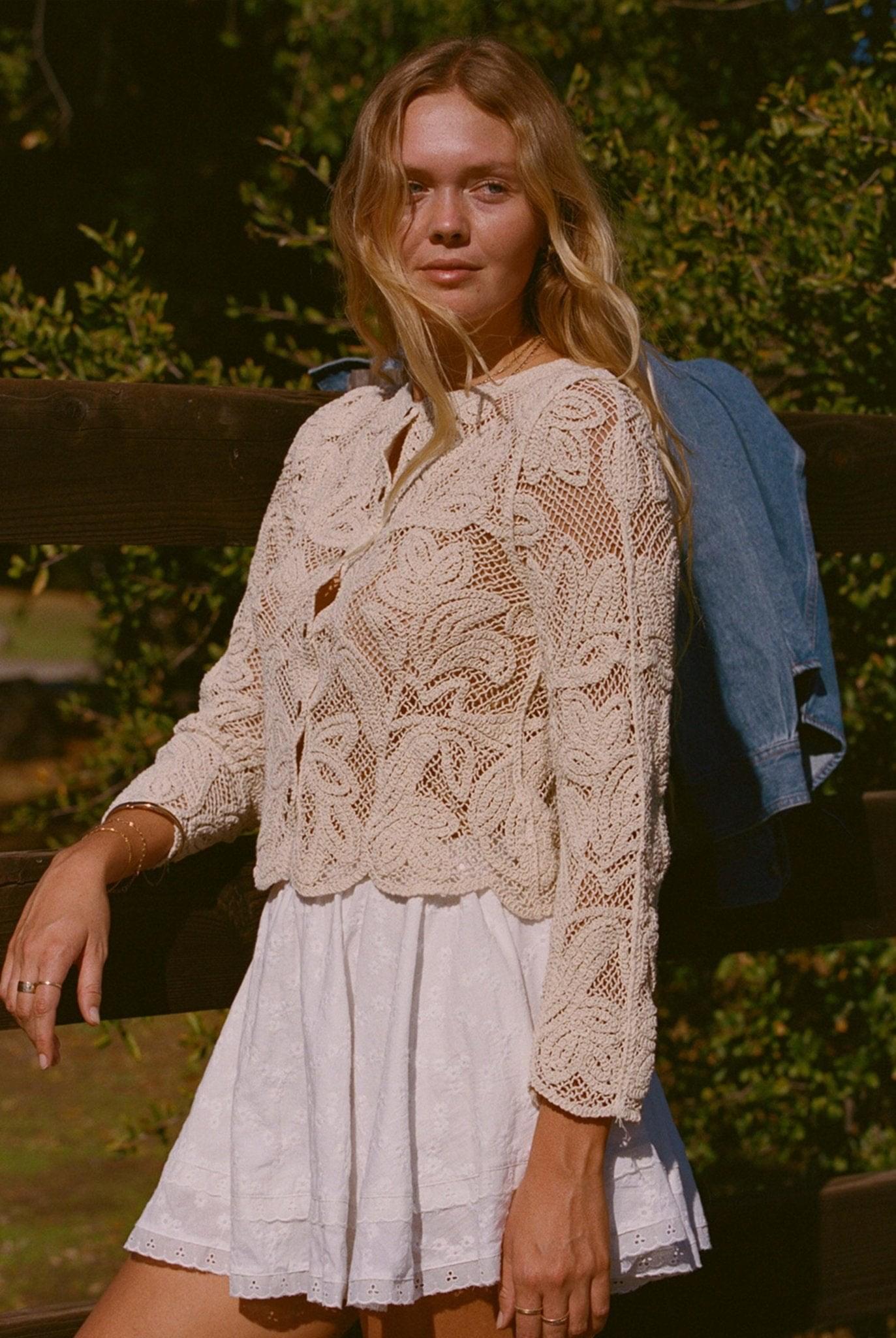 Bondi Sand Lace Boho Top
