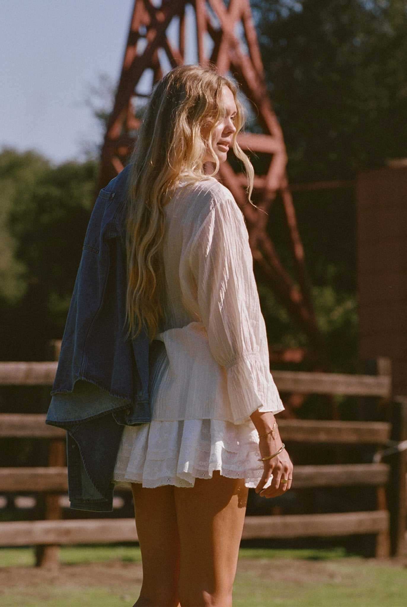 Lily Ruffle Top - Crème or Ivory