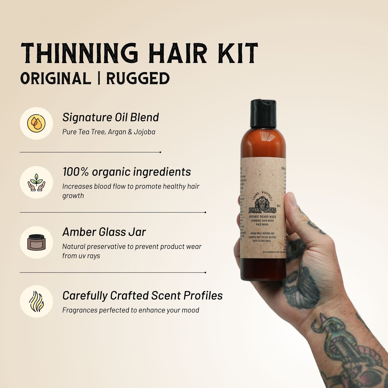 Johnny Slicks Gift Set Thinning Hair Kit