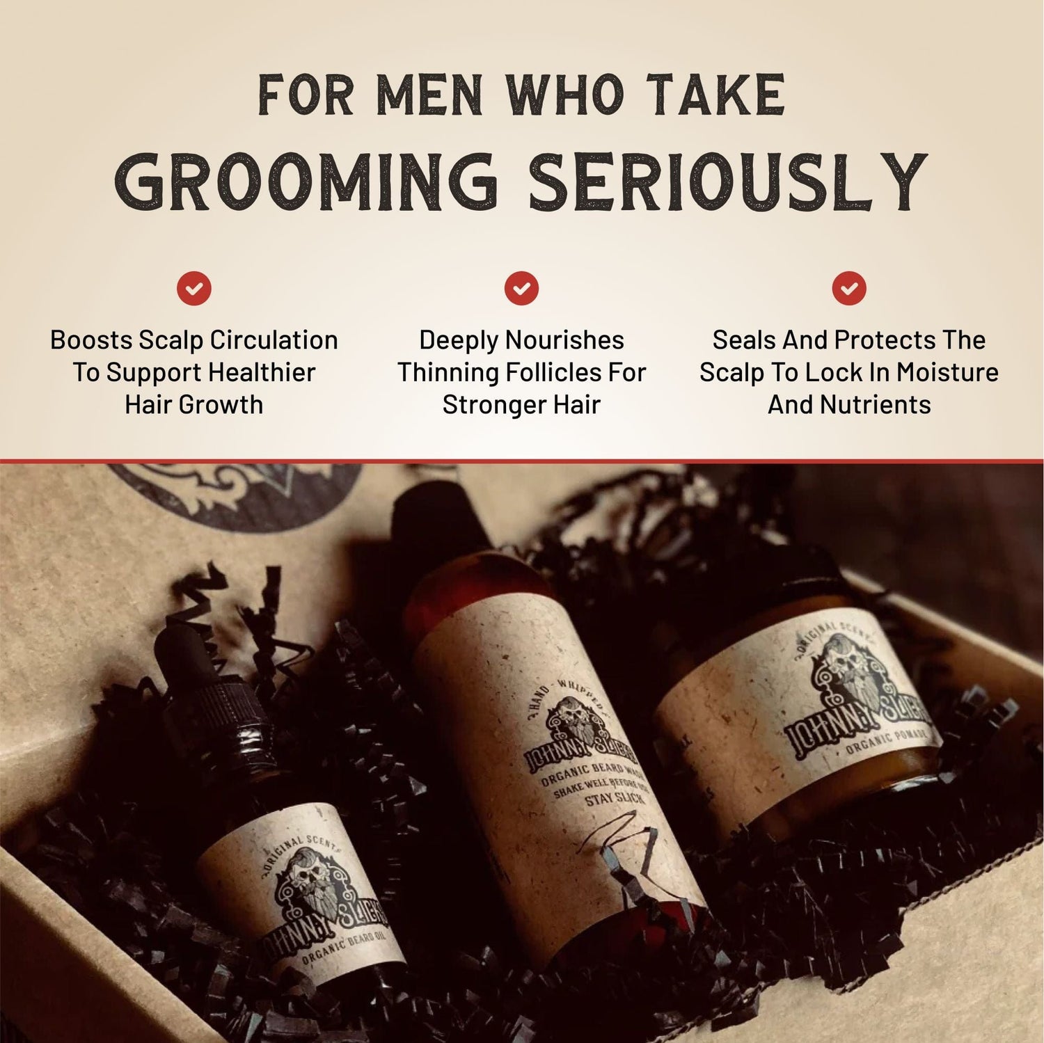 Johnny Slicks Gift Set Thinning Hair Kit