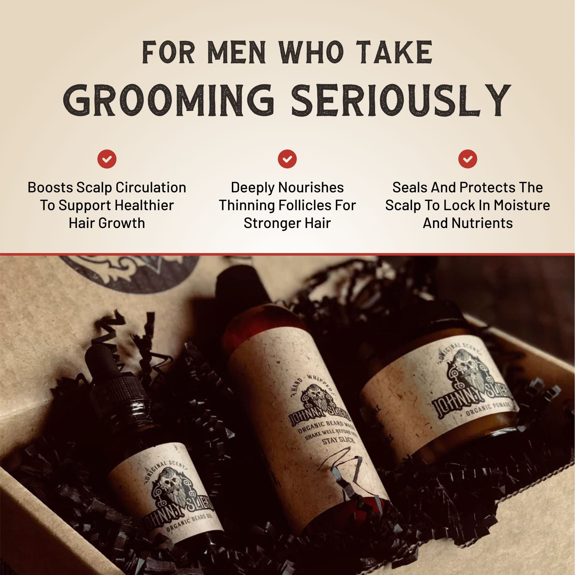 Johnny Slicks Gift Set Thinning Hair Kit
