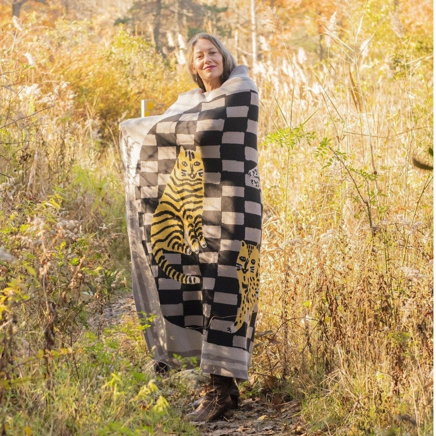 Three of Cats Throw Blanket