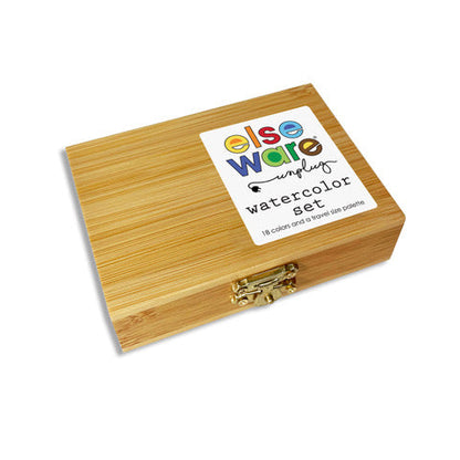 Watercolor Travel Set | Bamboo Case, Brushes, &amp; Paper Pad