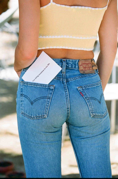 Tiny Tallulah Yellow Woven Crop Top