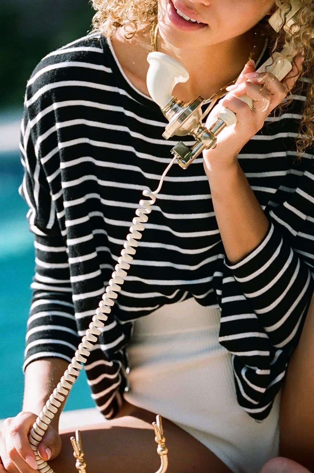 Tom Black &amp; White Striped Sweater