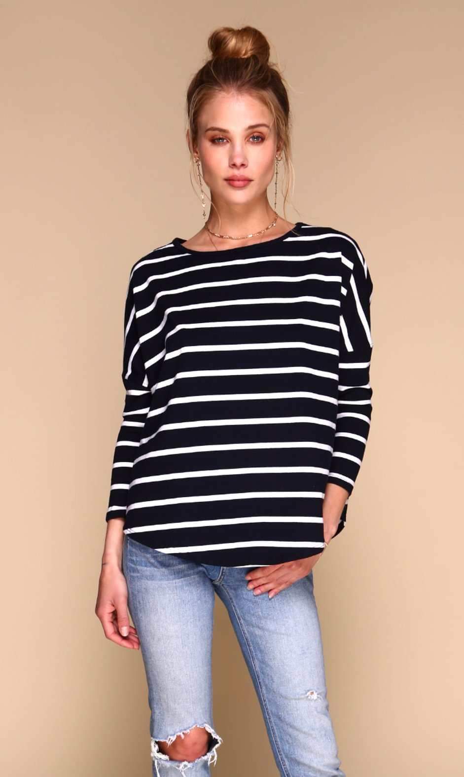 Tom Sweater - Navy &amp; White