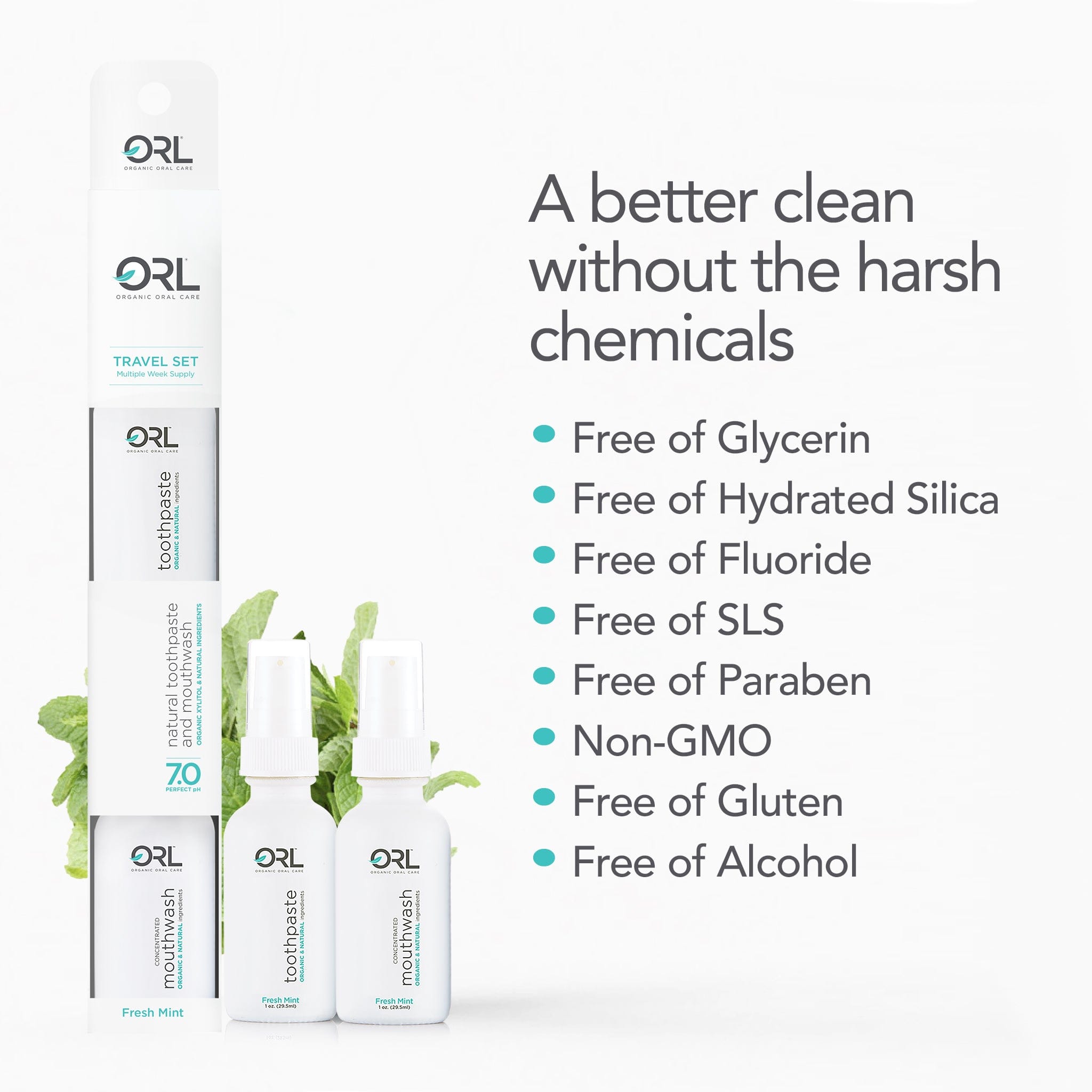 ORL Oral Care Fresh Mint Travel Collection