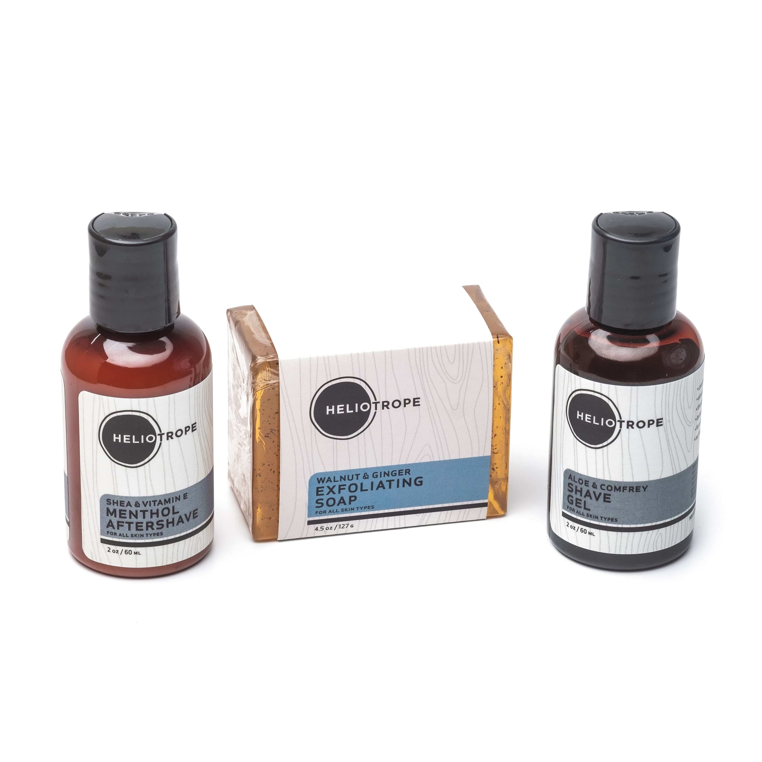 Heliotrope SF Box / Kit Shaving Travel Sampler