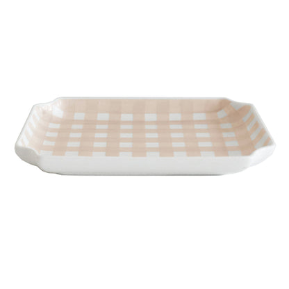 Ruby Clay Company Tray Small / Coral Gingham Trays