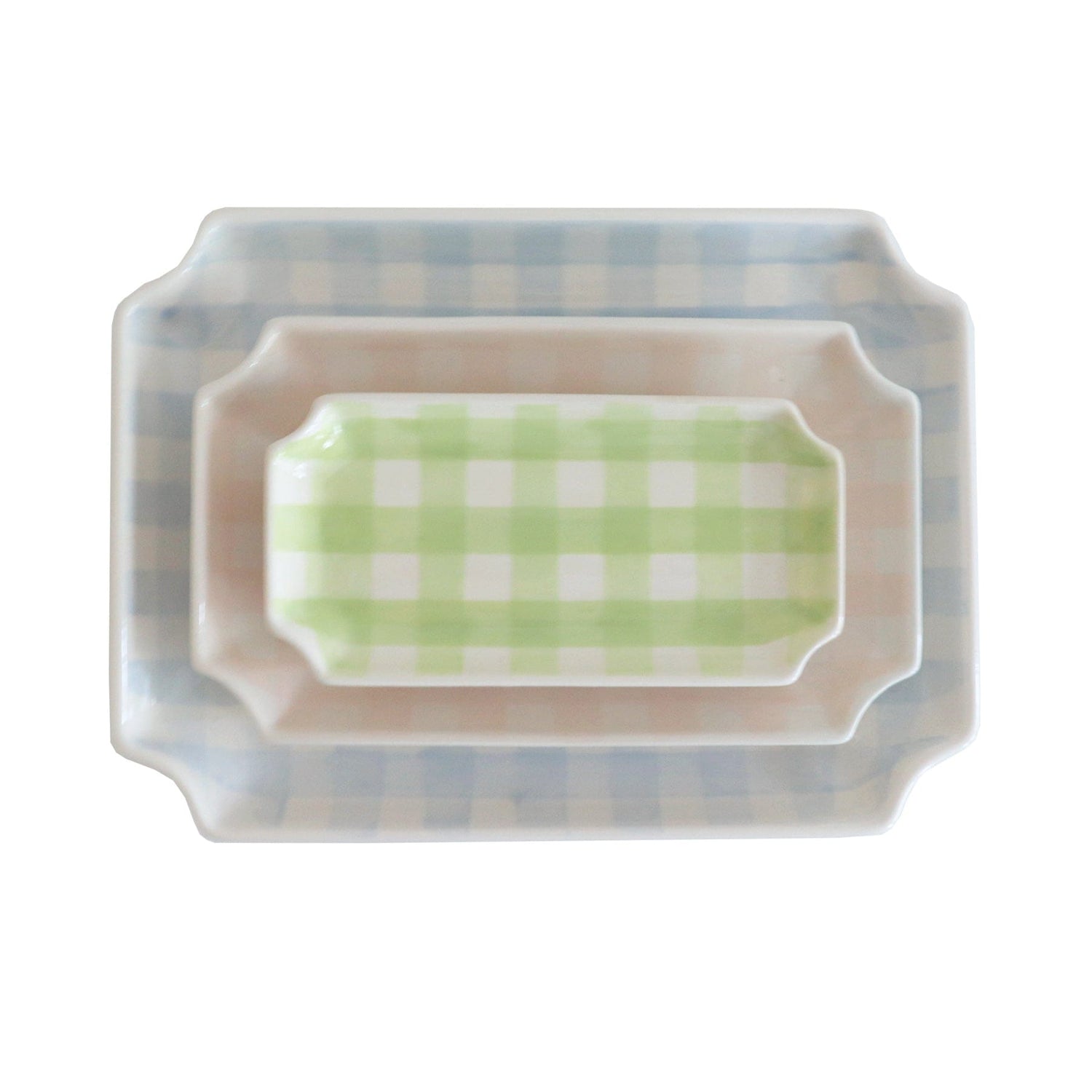 Ruby Clay Company Tray Gingham Trays