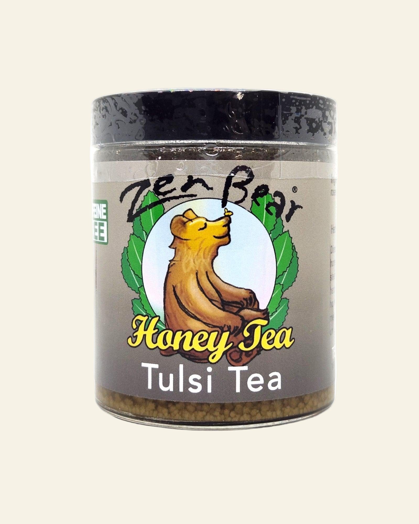 Zenbear Honey Tea simple Tulsi Honey Tea – Organic Holy Basil Blend for Stress Relief &amp; Balance (10 oz)