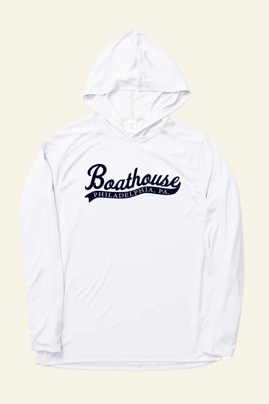 White hoodie with &