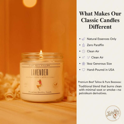 Lady May Tallow Bundles Vanilla Bean Luxury Gift Set | Tallow Skincare, Candle &amp; Soap