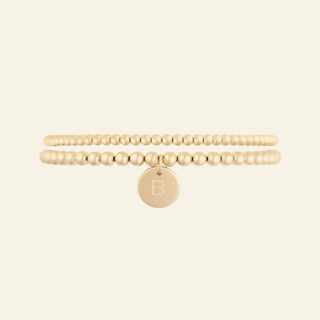 Classic Initial Juno Bracelet Double Stack