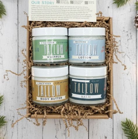 Natural Beef Tallow Skincare Collection - Lotion, Butter, Balm &amp; Whipped