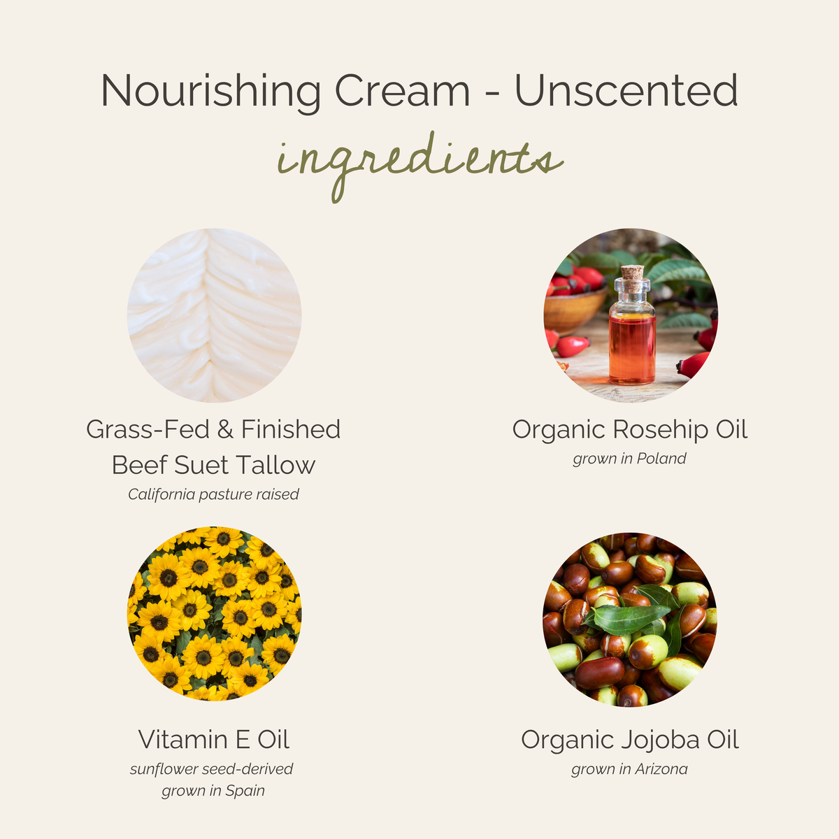 nourishing unscented tallow cream