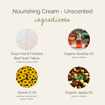 nourishing unscented tallow cream