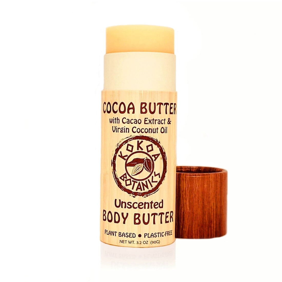 KOKOA BOTANICS body butter Cocoa Butter Lotion Bar with Virgin Coconut Oil – Unscented – Plastic-Free 3.2 oz