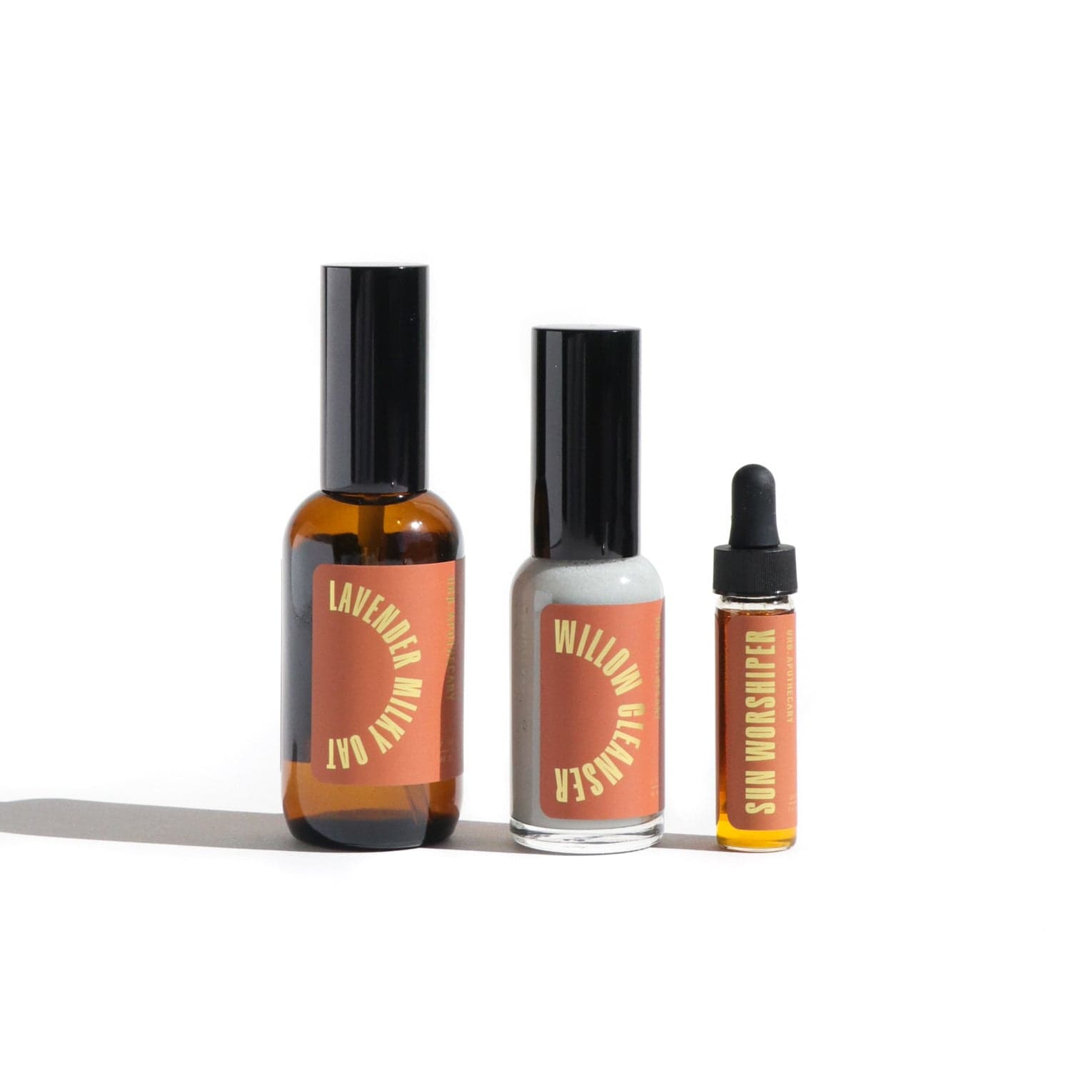URB APOTHECARY CLEANSER Travel-Size / Willow/ Lavender Mist/ Sun Worshiper Serum Daily Cleansing Bundle with Willow Cleanser - Prone Skin