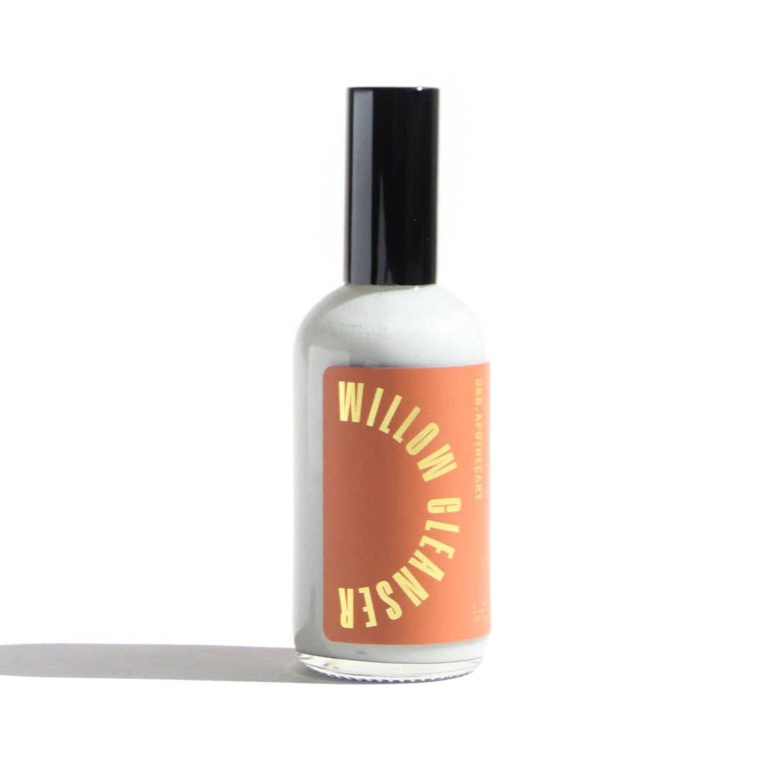 Bottle of Willow Cleanser with a white background