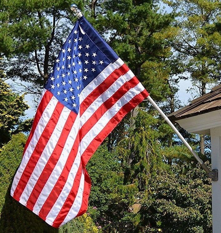 U.S. Embroidered Nylon Pole Sleeve Flag