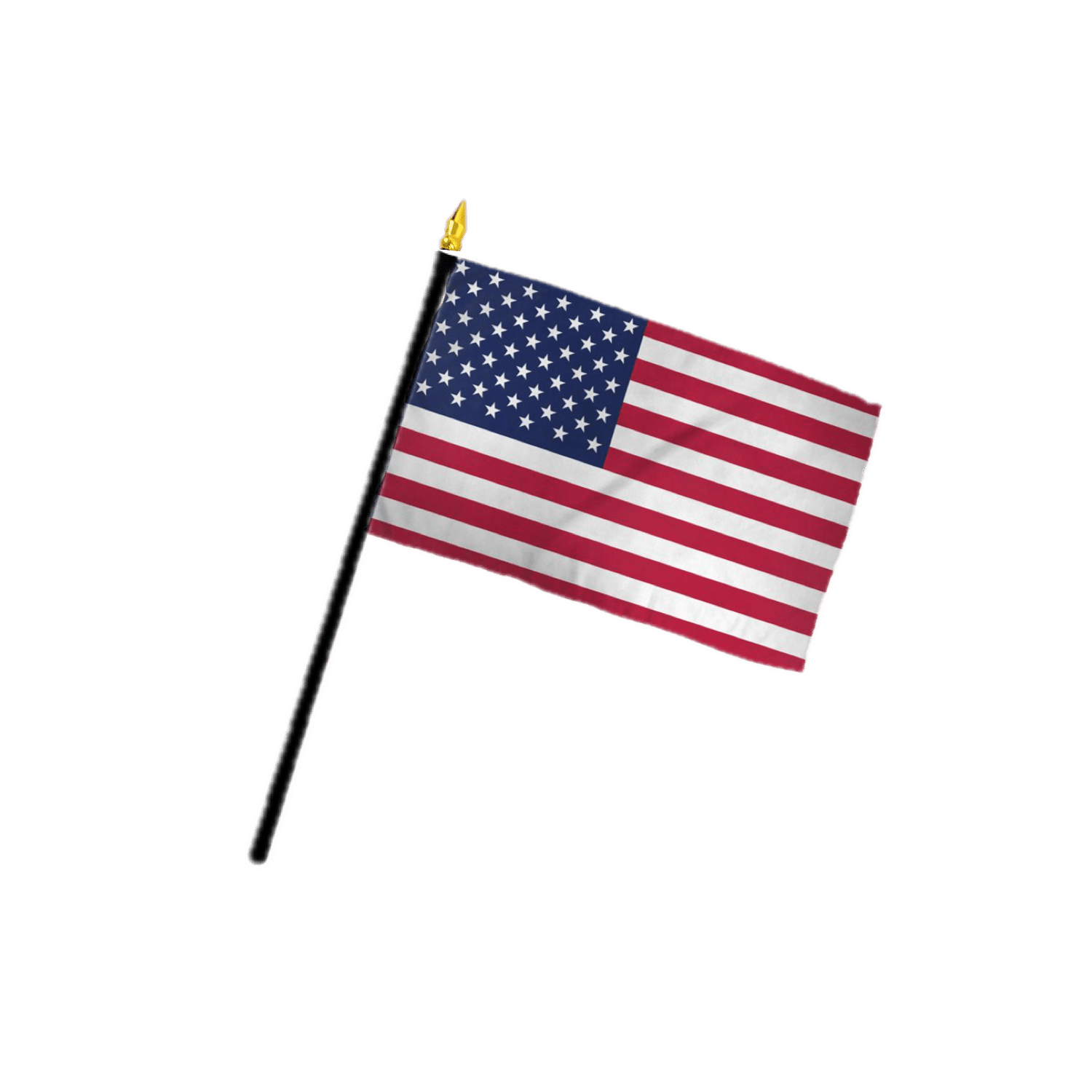 Flags Unlimited USA Flags BLACK STAFF U.S. Table Top Flag 4X6" (Sold in Dozen)