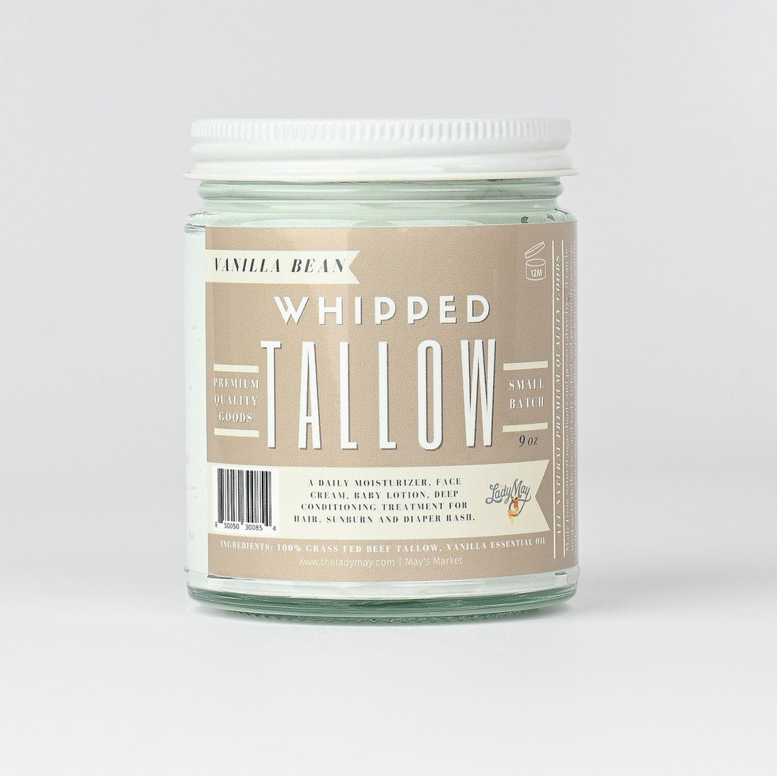 All-Natural Vanilla Gift Set | Whipped Tallow, Candle, and Soap