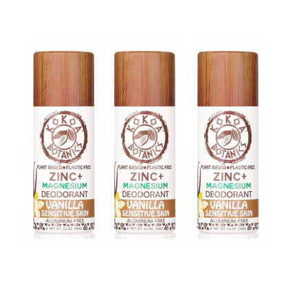 3 Pack Natural Deodorant - Aluminum-Free