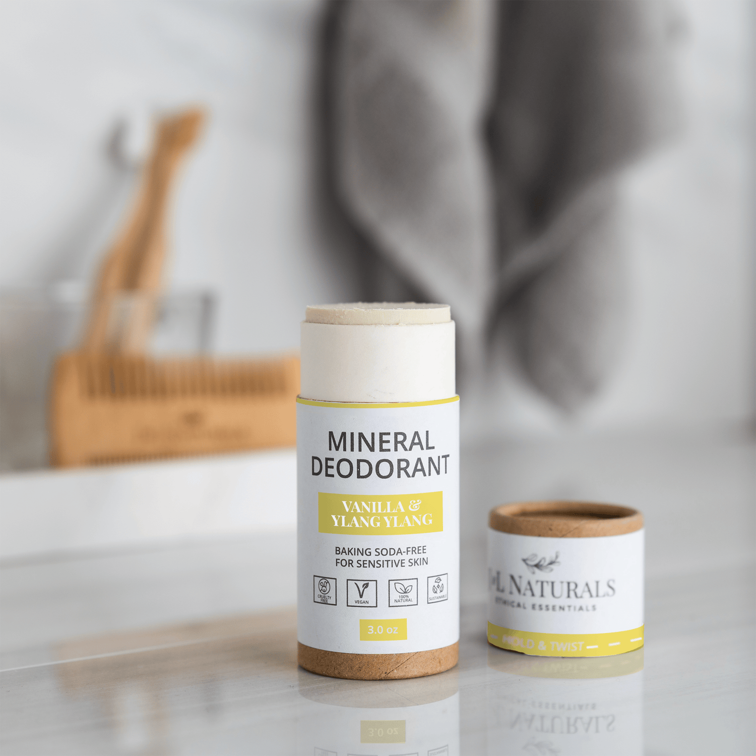 J&amp;L Naturals Deodorant Vanilla &amp; Ylang Ylang Mineral (Baking Soda-Free) Deodorant