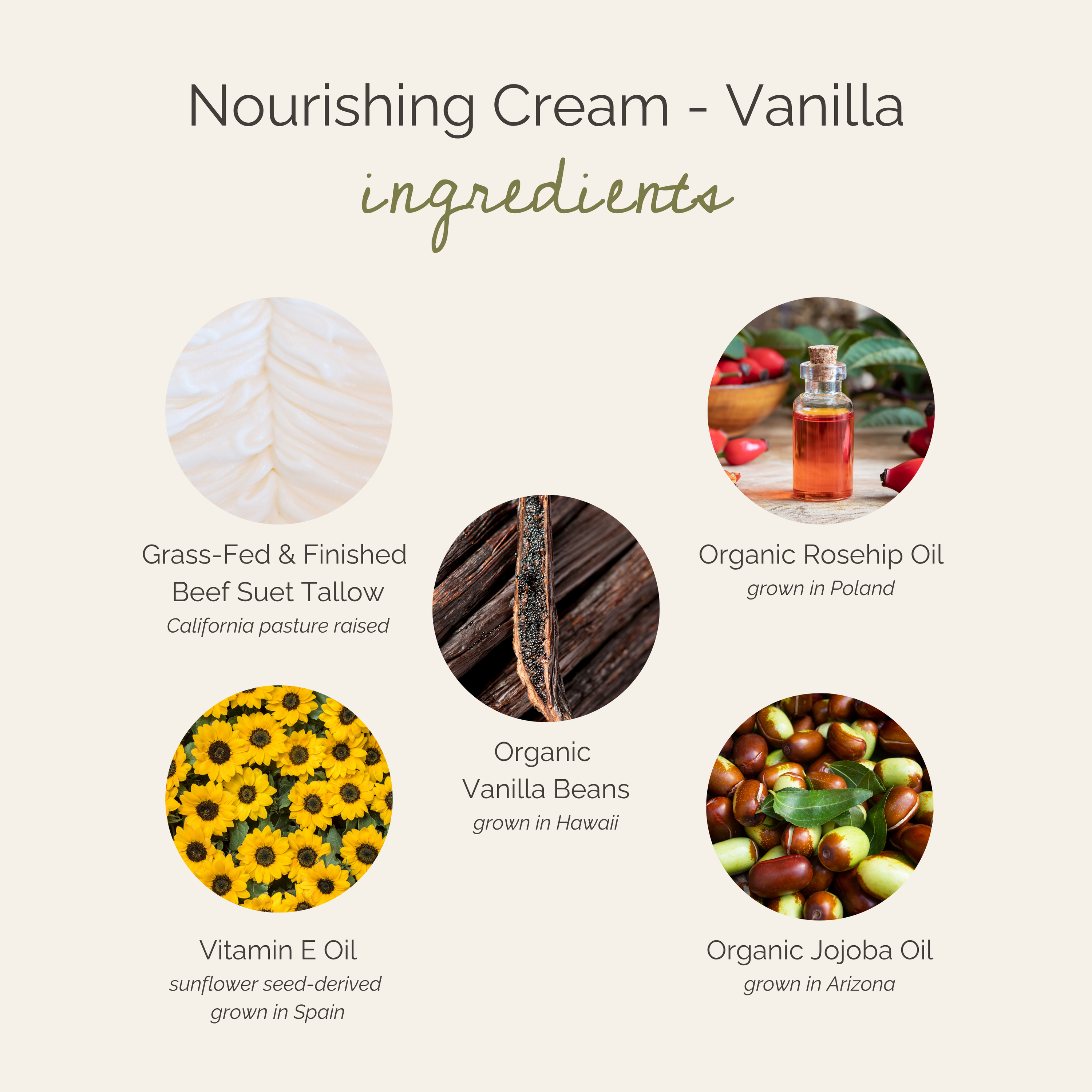 nourishing vanilla-infused tallow cream