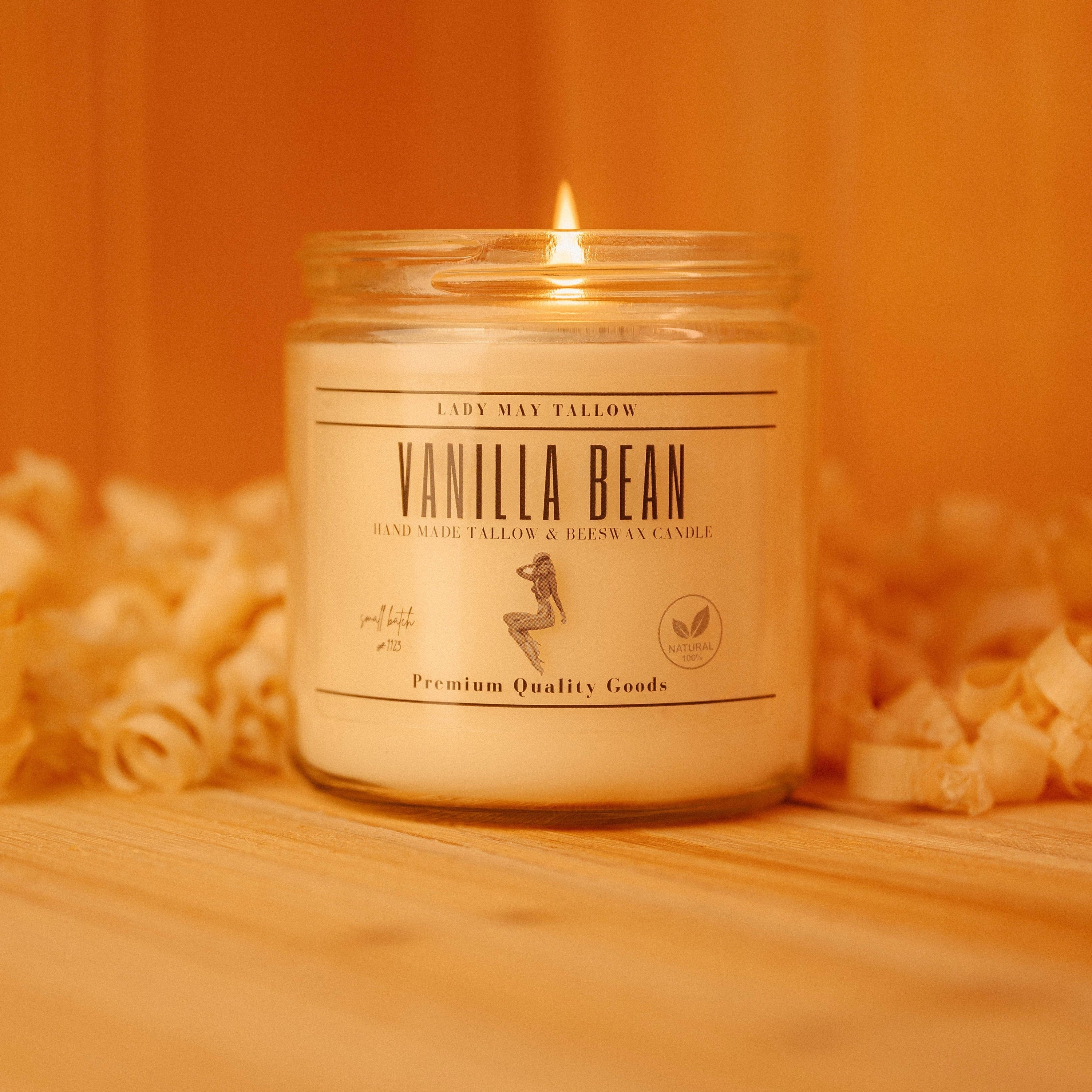 Lady May Tallow Bundles Vanilla Bean Luxury Gift Set | Tallow Skincare, Candle &amp; Soap