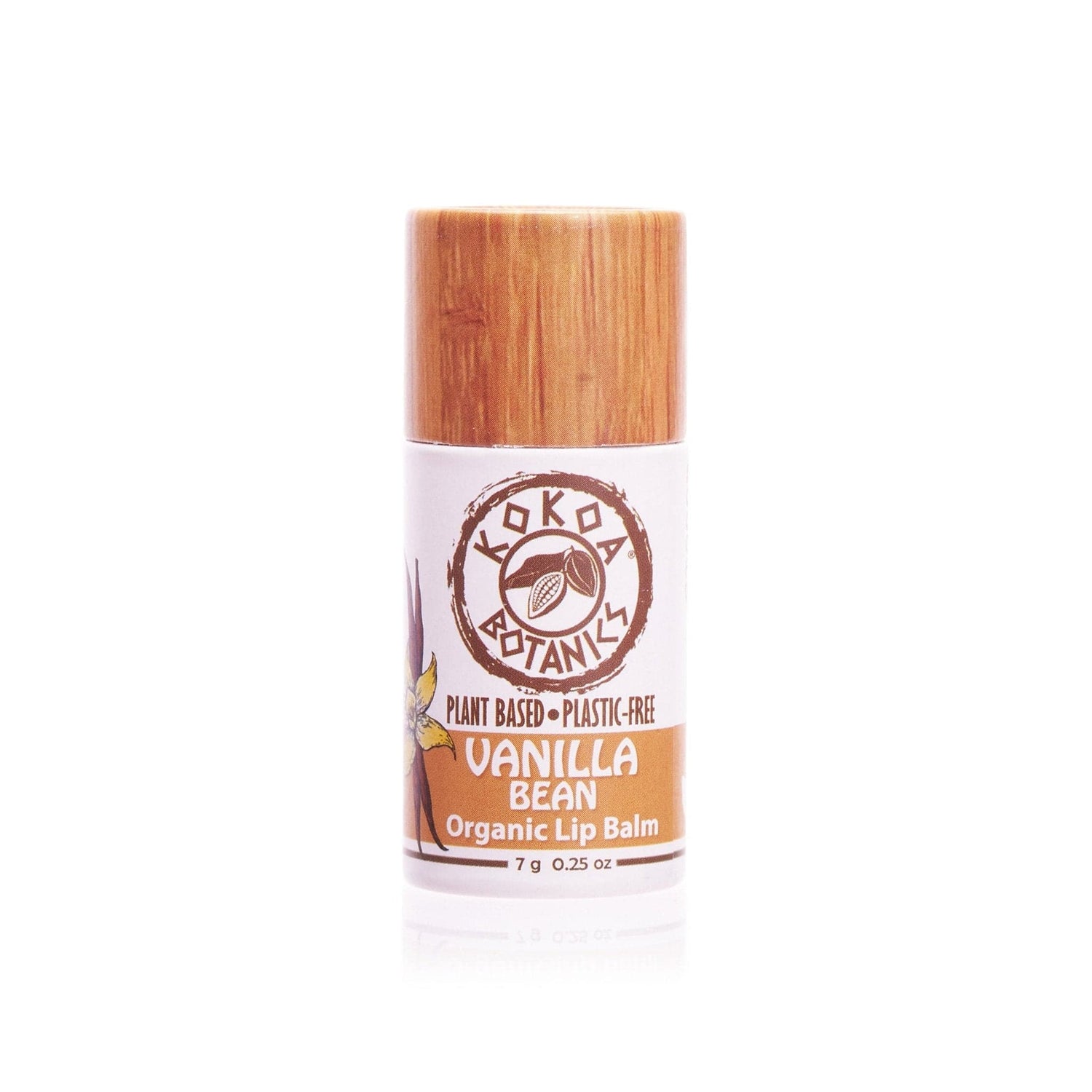KOKOA BOTANICS Vanilla Bean - Natural Lip Balm - Vegan - Plastic-Free  .25 oz