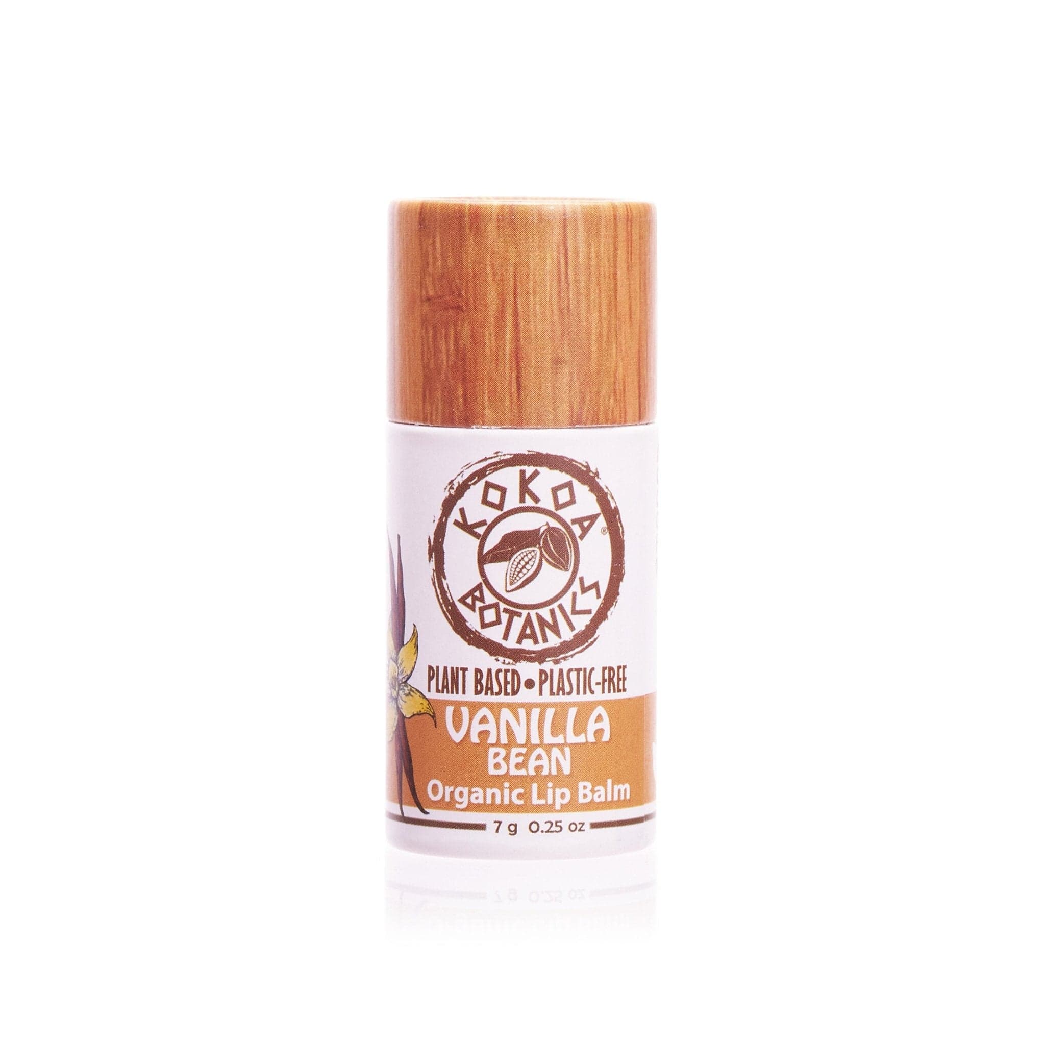 KOKOA BOTANICS Vanilla Bean - Natural Lip Balm - Vegan - Plastic-Free  .25 oz