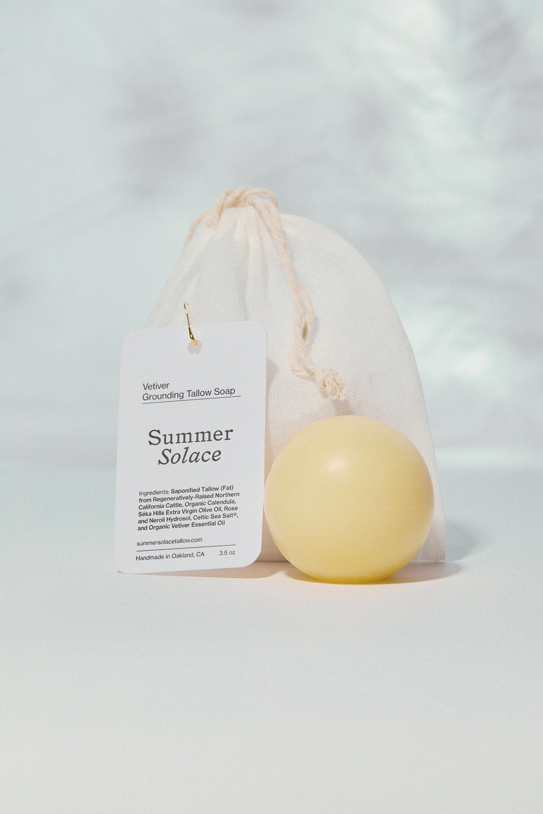 Vetiver Sphere Soap – Grounding &amp; Earthy Aromatic Cleanser - My American Goods
