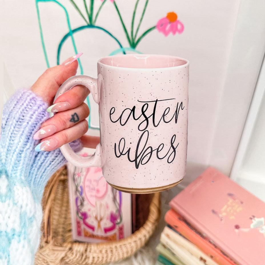 Gia Roma Coffee Mug, Pink Easter Vibes Mug | Spring Coffee Mug 16oz