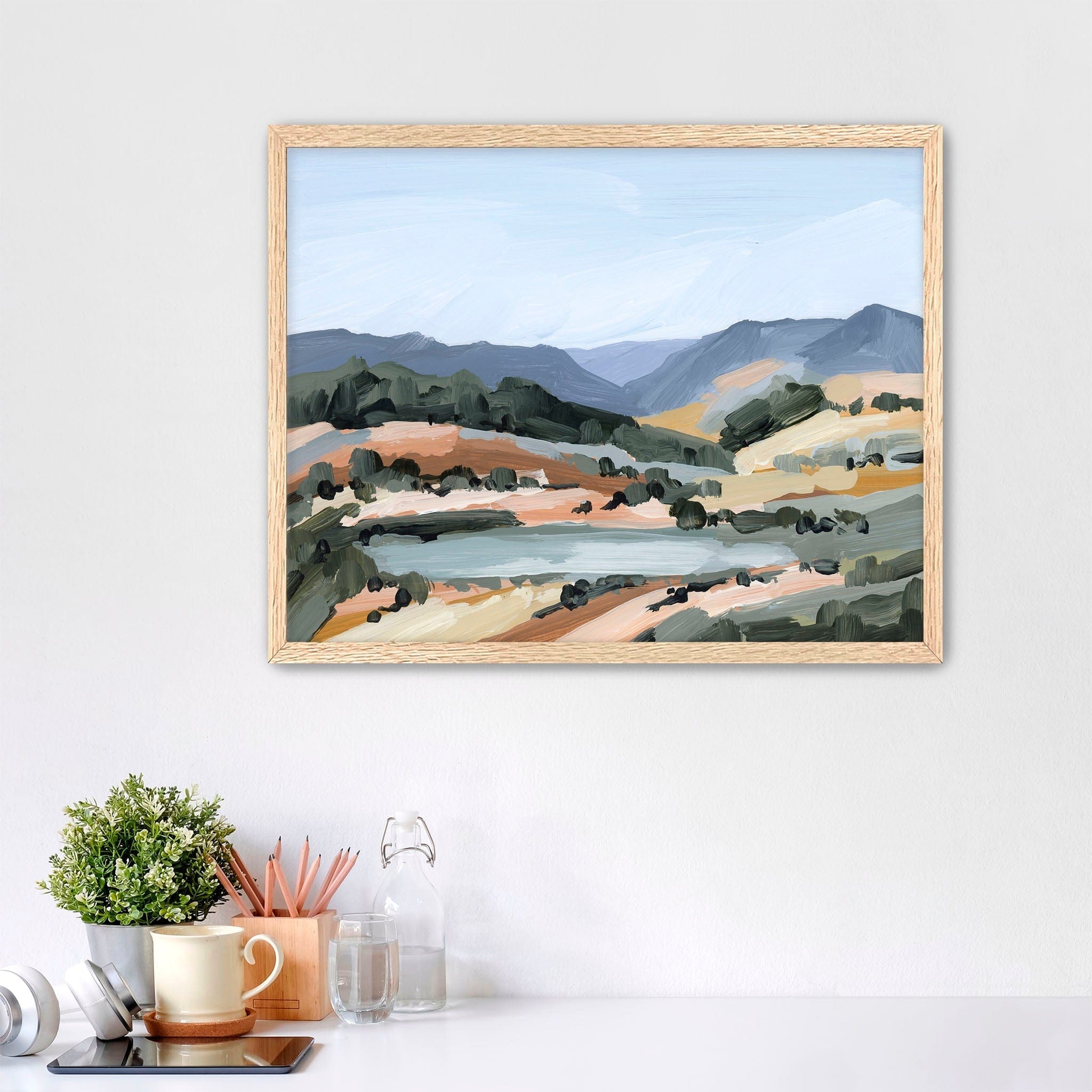 Katie Garrison Art Print Paper Print / 5x7 in / Oak Frame "View from Here" Art Print