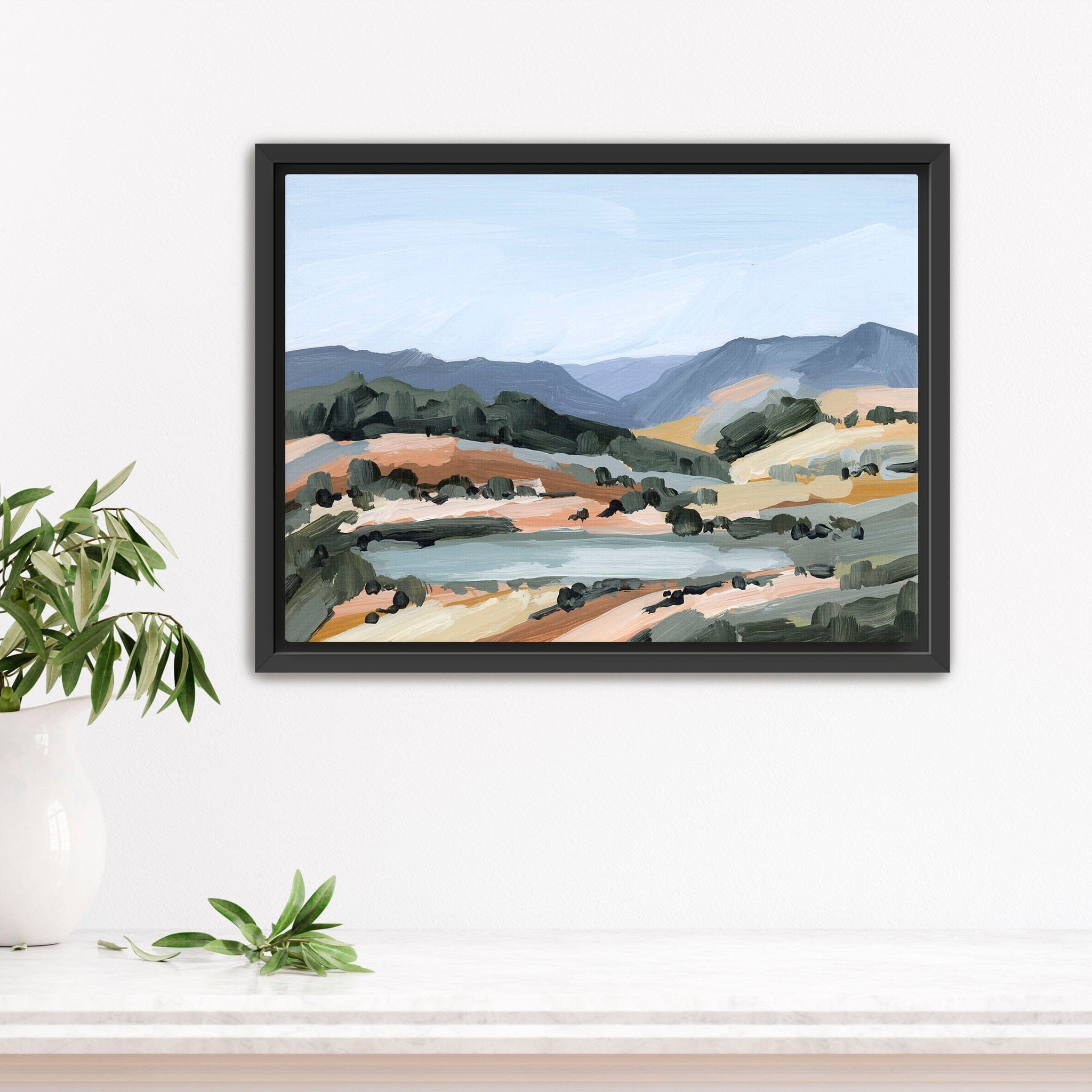 Katie Garrison Art Print Stretched Canvas / 8x10 in / Black Frame "View from Here" Art Print