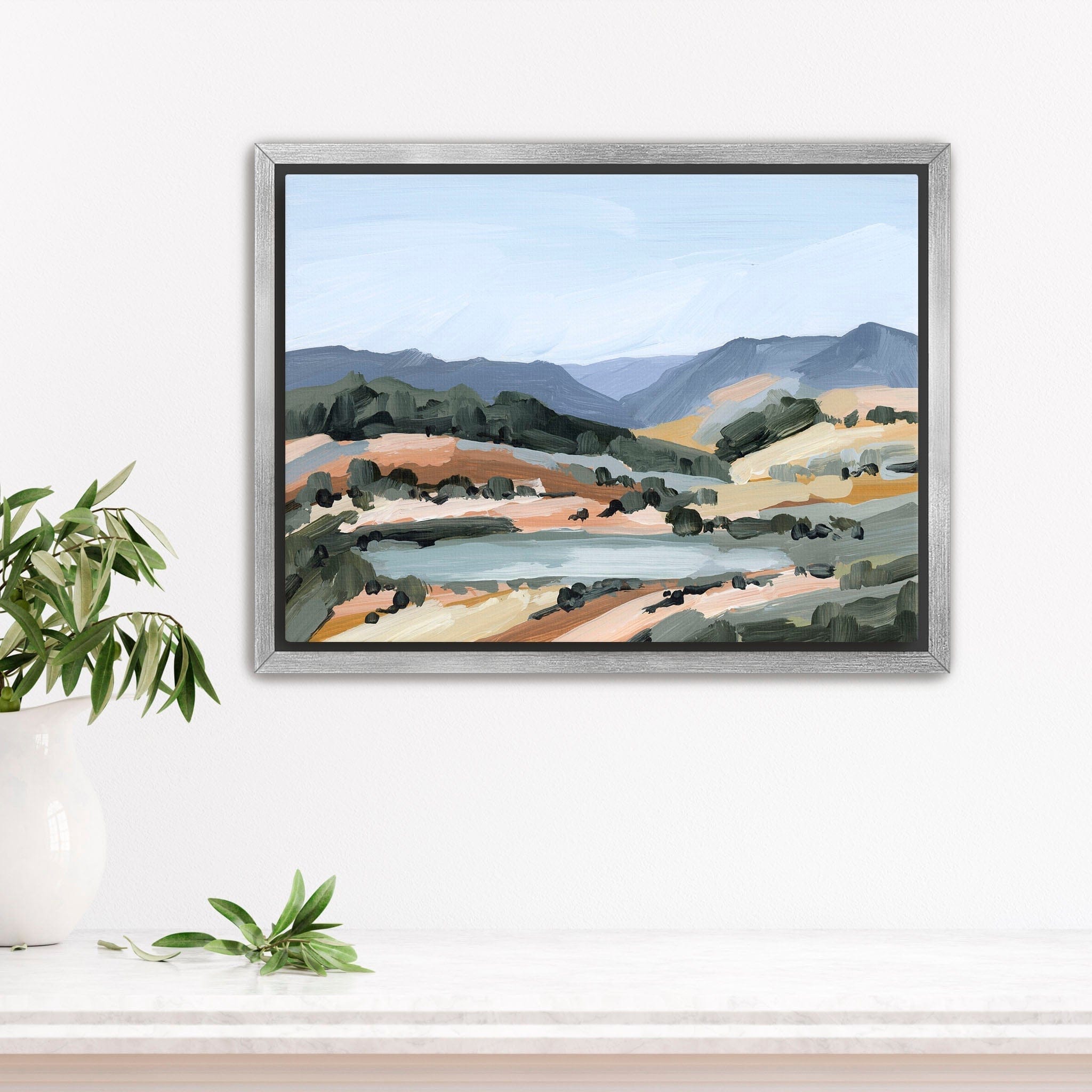 Katie Garrison Art Print Stretched Canvas / 8x10 in / Silver Frame "View from Here" Art Print