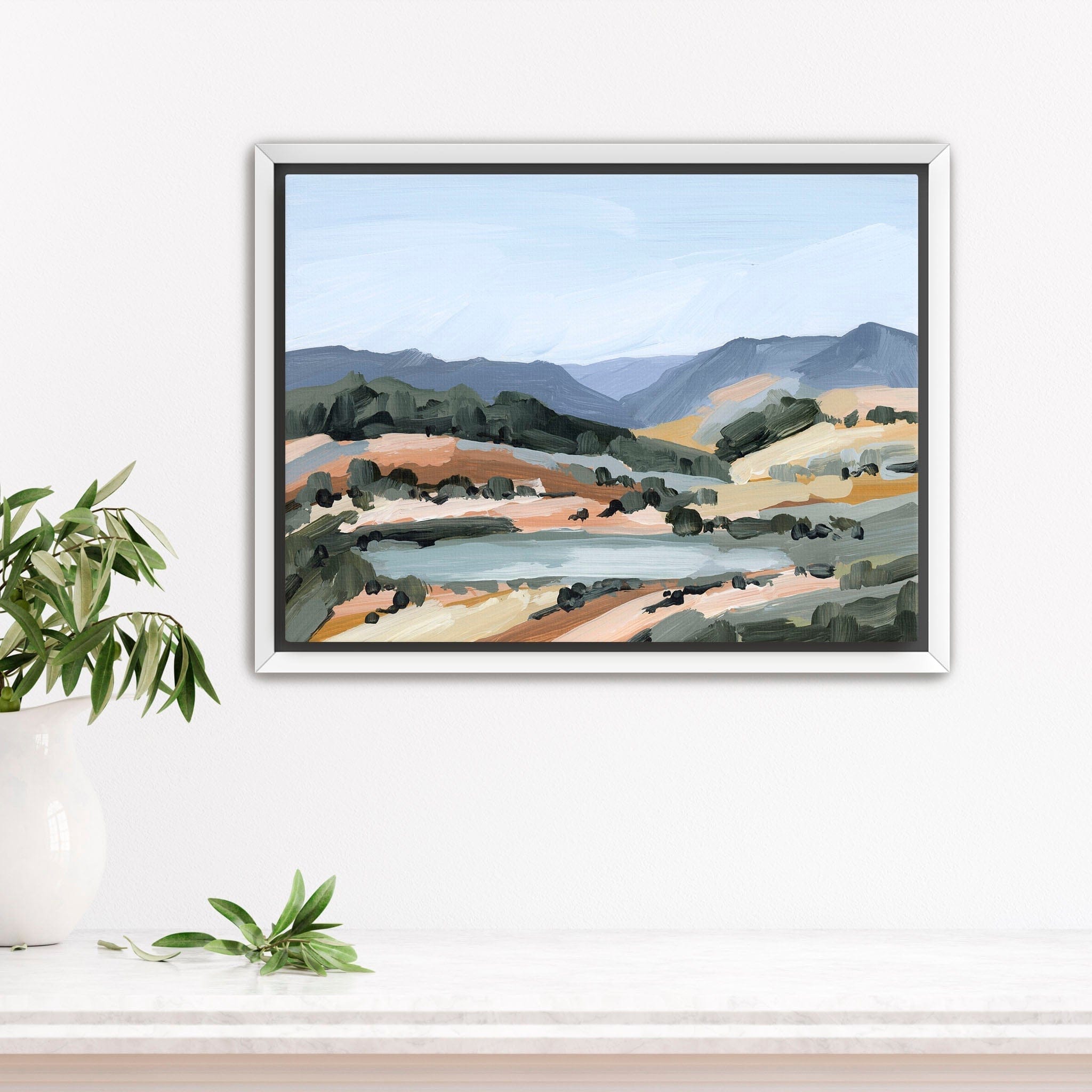 Katie Garrison Art Print Stretched Canvas / 8x10 in / White Frame "View from Here" Art Print